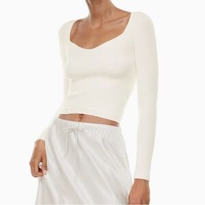 Aritzia Wilfred Tuscany Sweater in Light Birch